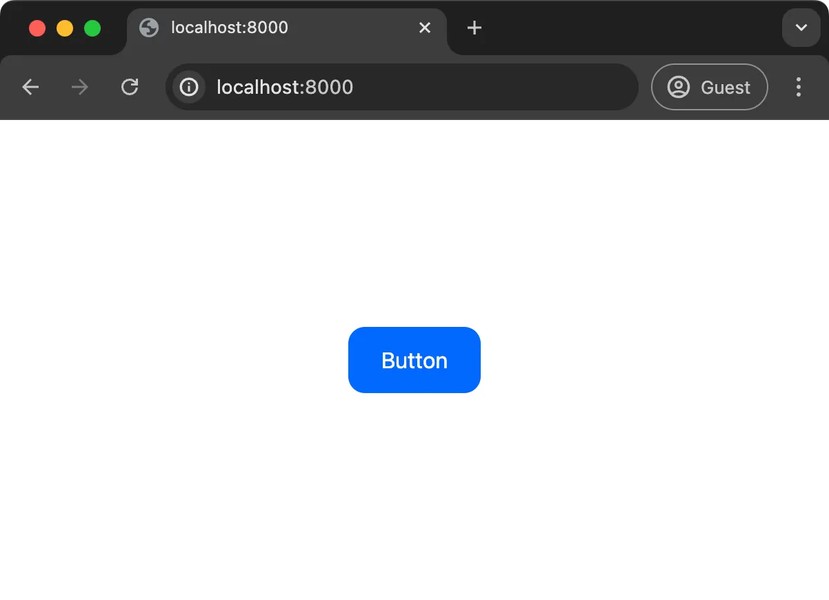 Hasil implementasi komponen button