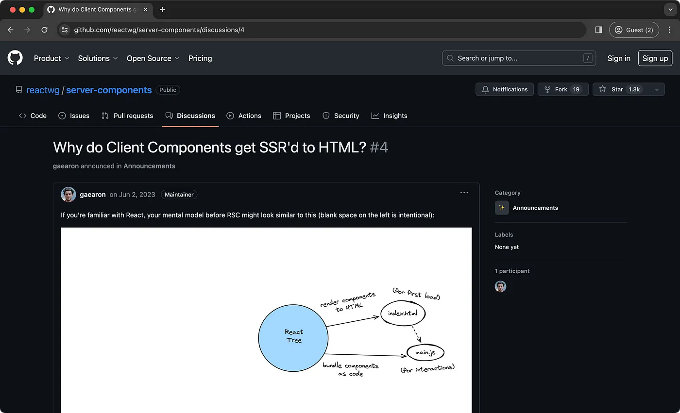 Sumber: https://github.com/reactwg/server-components/discussions/4