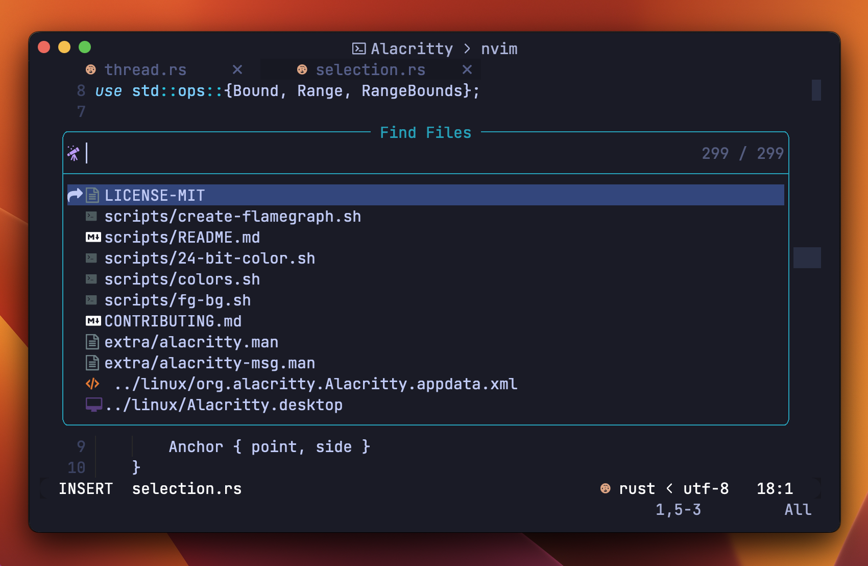 Neovim floating window